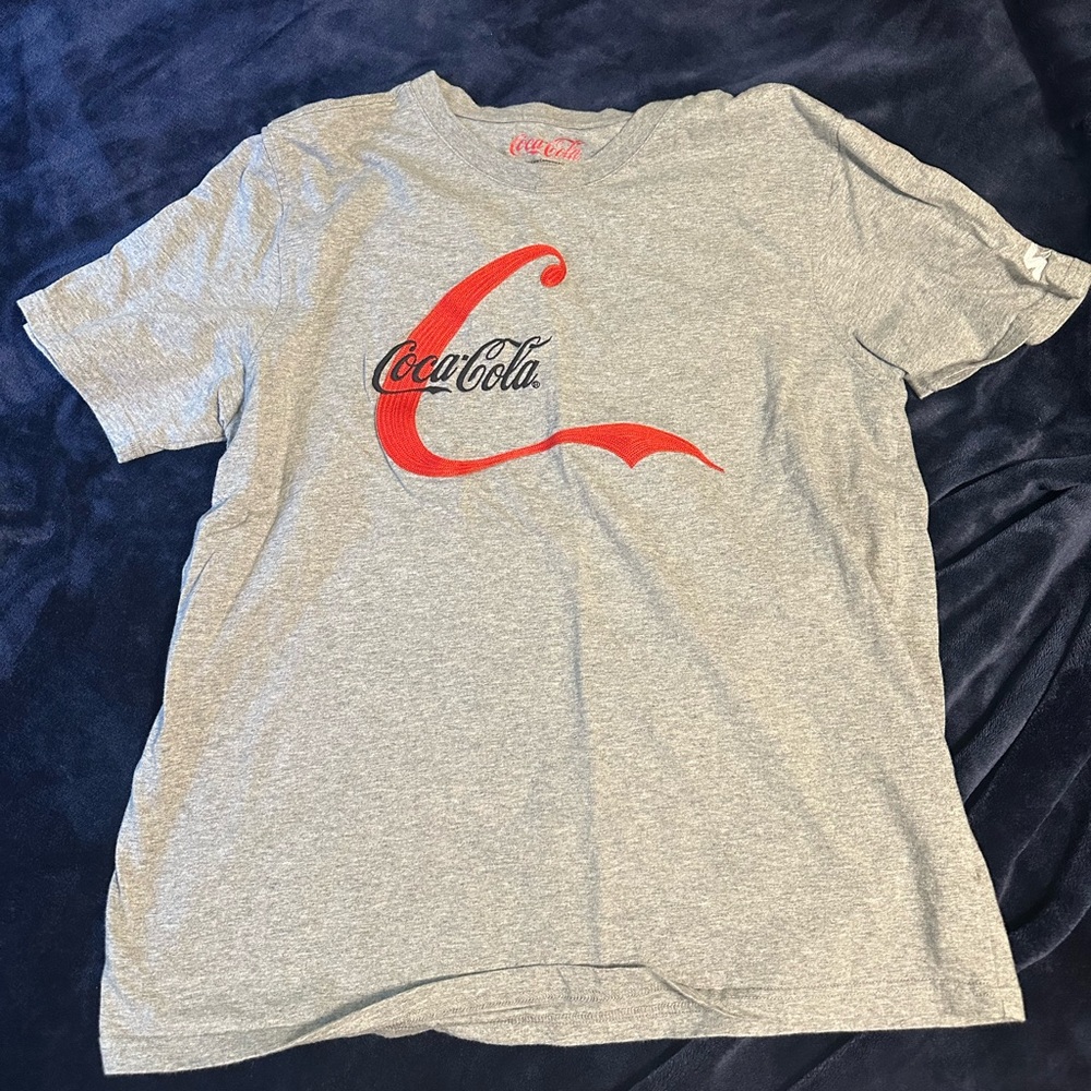 Starter Gray T-Shirt with Red Coca-Cola Logo